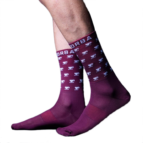 Cafe Socks Burgundy