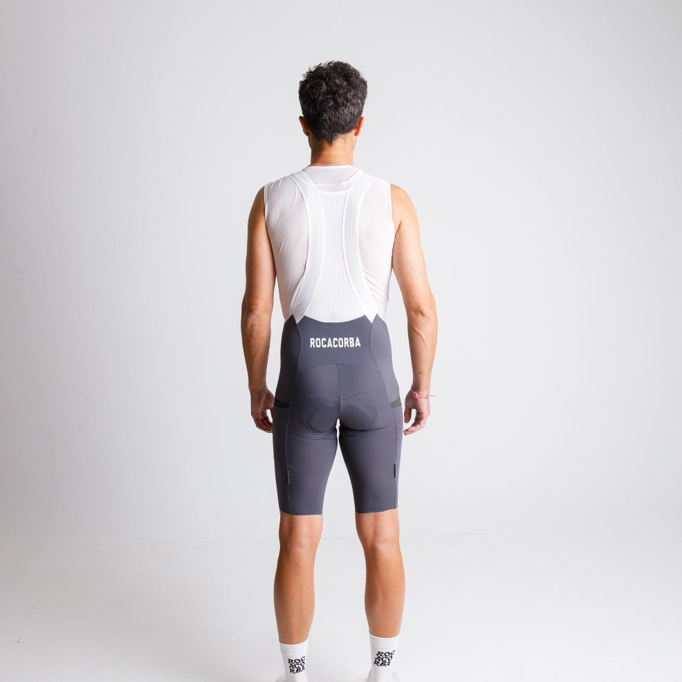 Essential Cargo Bib Shorts 3.0 Grey Unisex